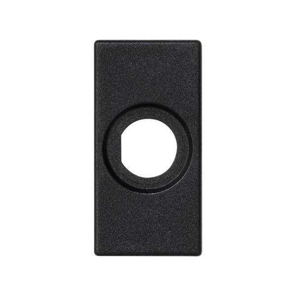 Placa embellecedora para 1 conector S-Video de 1 elemento negro Simon K45