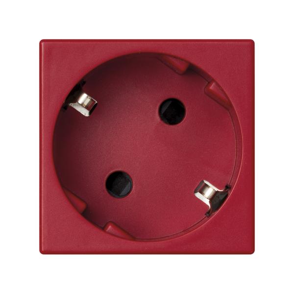 BASE SIMON K45 SCHUKO CON EMBORNAMIENTO RPIDO Y OBTURADOR DE PROTECCIN ROJO