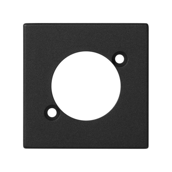 Placa embellecedora para 1 conector XLR macho o hembra de 1 elemento negro Simon K45