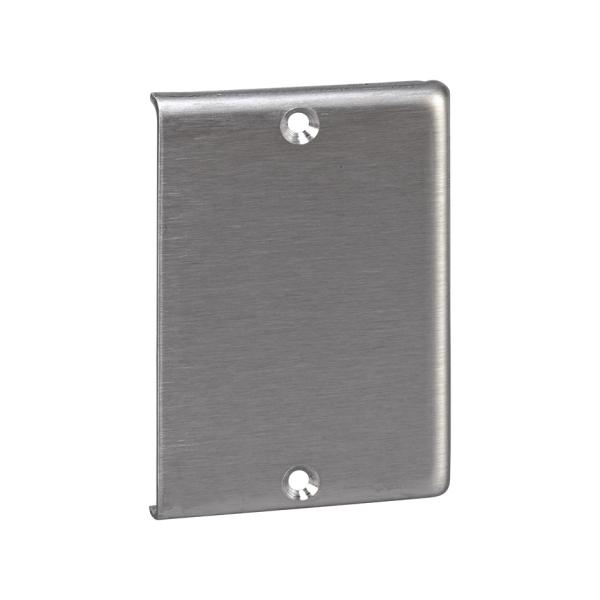 Accesorio tapa final en acero inoxidable para canal de aluminio 70x50mm