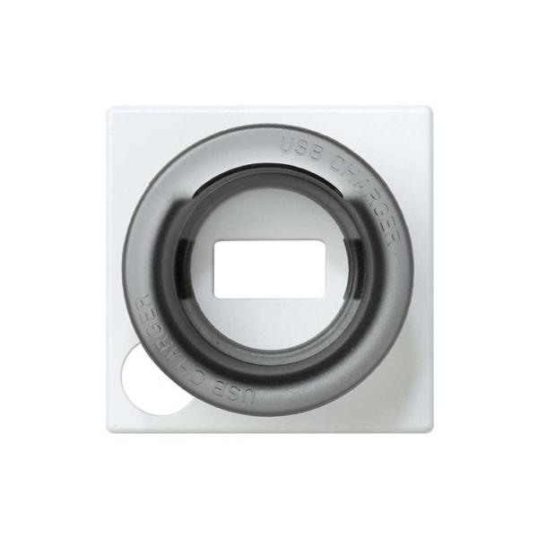 TAPA SIMON 27 PLAY PARA TOMA CARGADOR USB MICRO BLANCO
