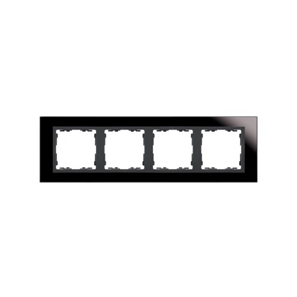 Marco para 4 elementos cristal negro interior grafito Simon 82 Nature