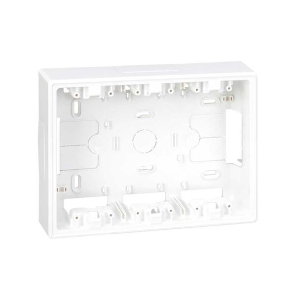 BASE CAJA SUPERFICIE SIMON 500 CIMA PARA KIT 3 MDULOS BLANCO