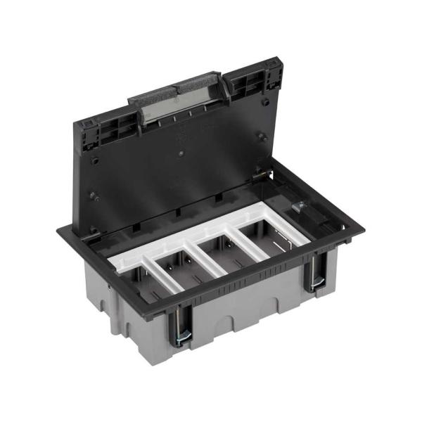 CAJA SUELO SIMON 500 CIMA CON 4 MDULOS 70mm GRAFITO