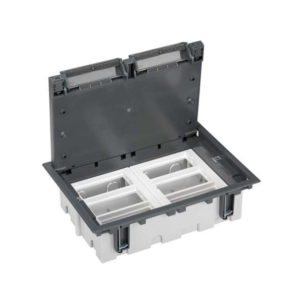 CAJA SUELO SIMON 500 CIMA CON 6 MDULOS 70mm GRIS