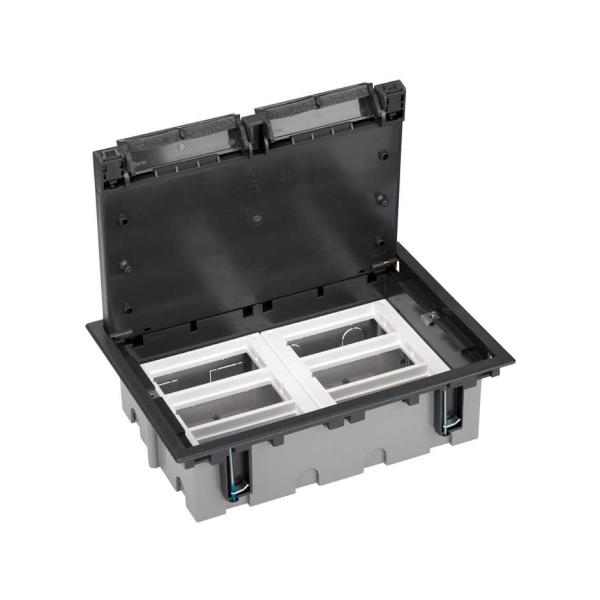 CAJA SUELO SIMON 500 CIMA CON 6 MDULOS 70mm GRAFITO