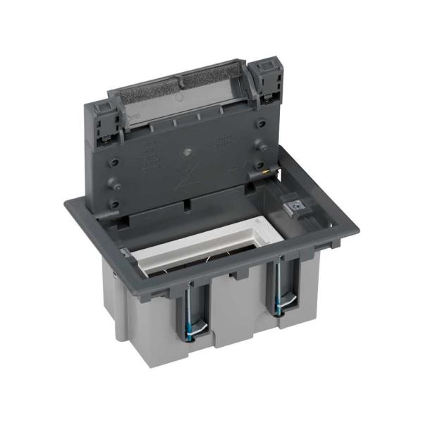 CAJA SUELO SIMON 500 CIMA CON 1 MDULO 90mm GRIS