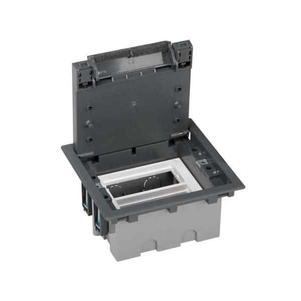 CAJA SUELO SIMON 500 CIMA CON 2 MDULOS 90mm GRIS