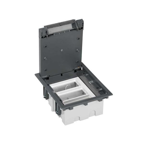 CAJA SUELO SIMON 500 CIMA CON 3 MDULOS 90mm GRIS