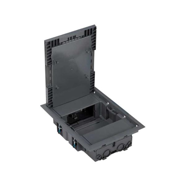 CAJA SUELO SIMON 500 CIMA CON 2 MDULOS Y PROFUNDIDAD REDUCIDA GRIS