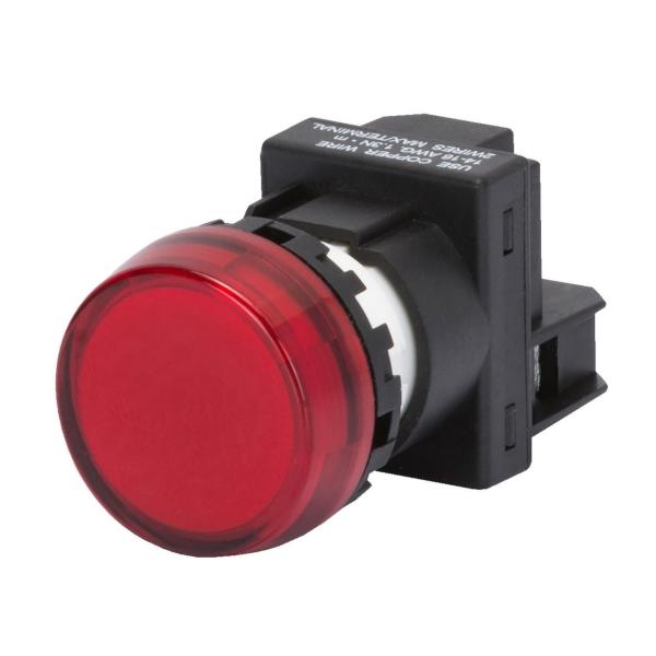 SEÑALIZADOR LUMINOSO DE ALIMENTACIÓN DIRECTA 230V LÁMPARA DE CASQUILLO BA95 ROJO