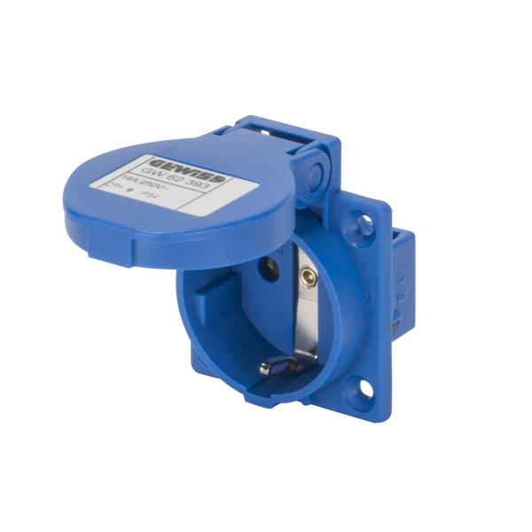 BASE FJA.EMP.10° 2P+T 16A 230V 50-60Hz NORMA ALEM.CONEXIONADO TORN.50x50 AZ