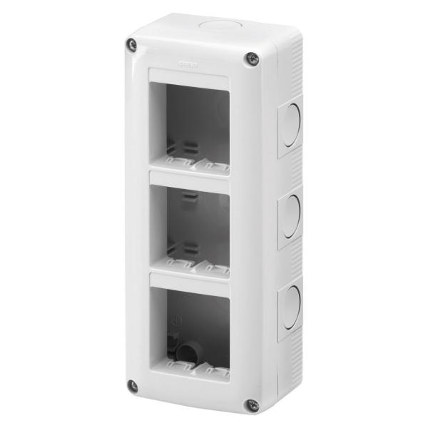 CONTENEDOR PROTEGIDO CON 2x3 MÓDULOS GRIS RAL 7035 APTO PARA APARATOS IP40