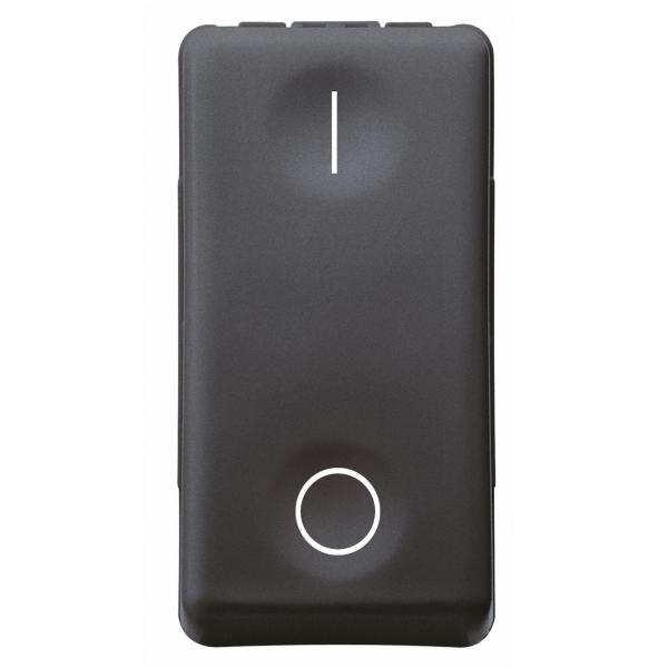INTERRUPTOR 2P 250V AC DE 16AX 1 MÓDULO NEGRO
