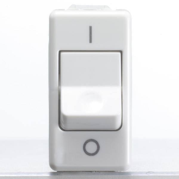 INTERRUPTOR 2P 250V AC DE 25A PARA USOS SEVEROS SÍMBOLO 0/1 1 MÓDULO EN BLANCO