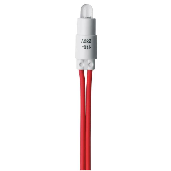 UNIDAD DE SEÑALIZACIÓN DE AMPOLLA 230V AC CON LÁMPARA LED 0,6W ROJO