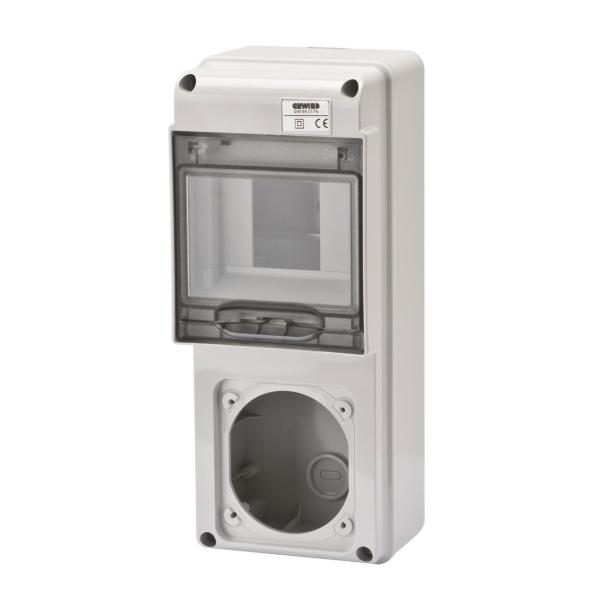 CAJA DISTRIBUCIÓN Q-DIN 5 MÓDULOS 1 FRONTAL BASE 16A IP65