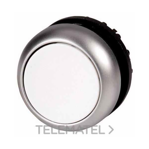 PULSADOR RASANTE M22-DR-W CON ENCLAVAMIENTO BLANCO