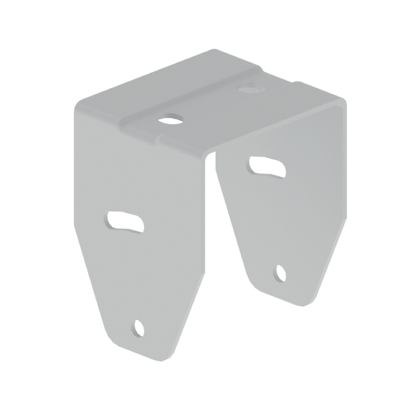 Conector Unex en acero epoxi para perfil U perforado color gris