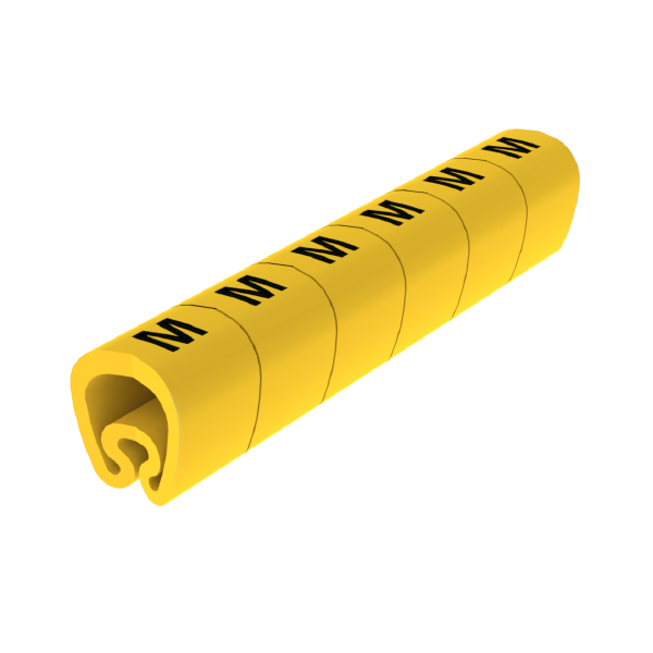 Señalizadores precortados M 4-8 mm Unex en PVC plastificado color amarillo