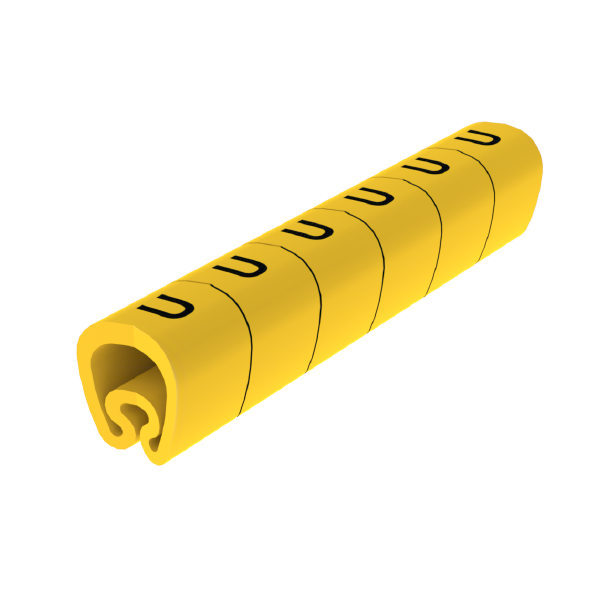 Señalizadores precortados U 7-18 mm Unex en PVC plastificado color amarillo