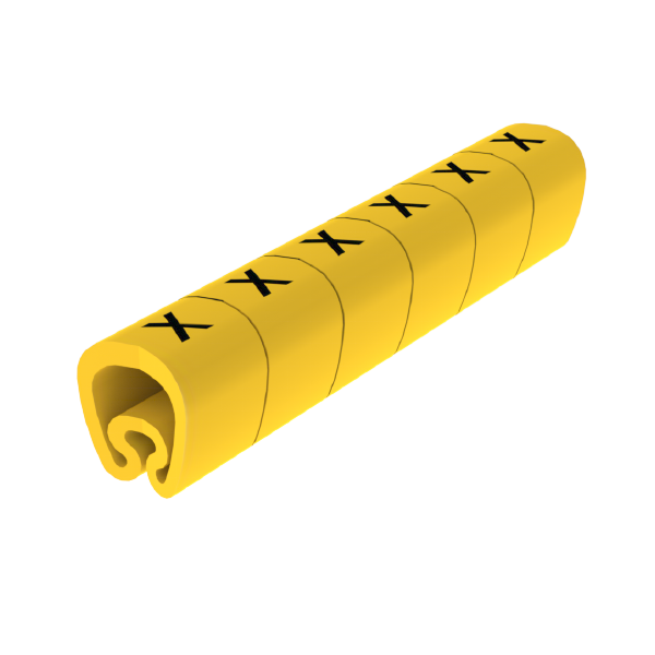Señalizadores precortados X 7-18 mm Unex en PVC plastificado color amarillo