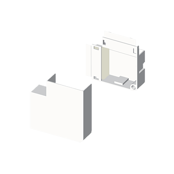 Angulo plano de 20x75 mm Unex en U24X color blanco