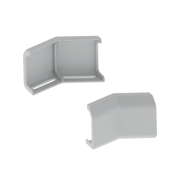 Unión esquina plana de alto 100 mm Unex en U23X color gris