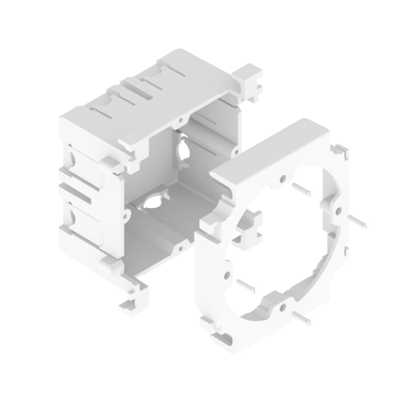 Caja de mecanismos universales Unex en U24X para tapas de 80 mm 