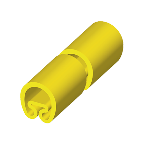 Manguito para cables diámetro 18x1000 mm Unex en PVC plastificado color amarillo