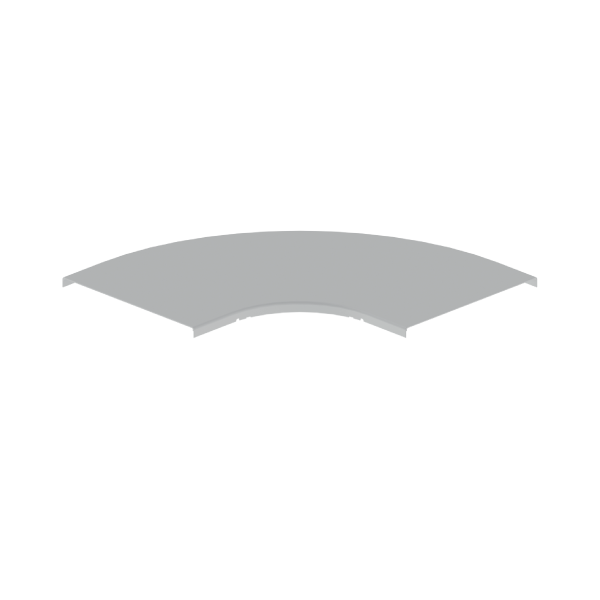 Tapa de curva plana 90° de ancho 300 mm Unex en U23X color gris