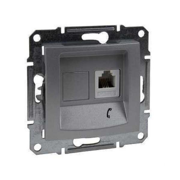 TOMA TELÉFONO RJ11 ALUMINIO