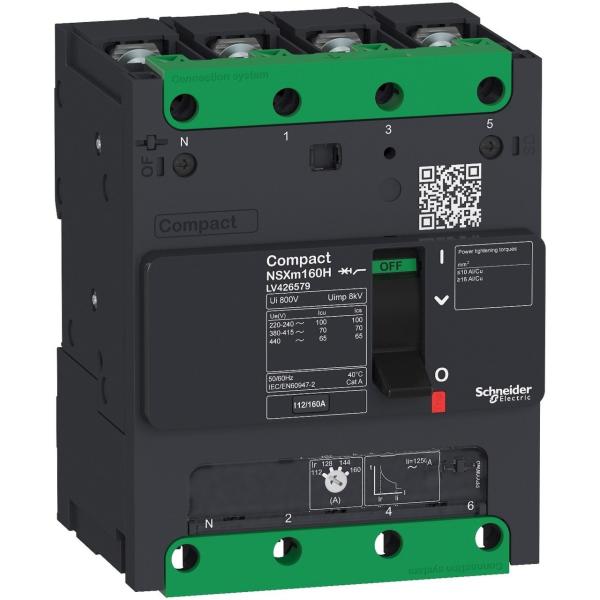 INTERRUPTOR NSXM 50kA TM160D 4P/4P TORNILLO