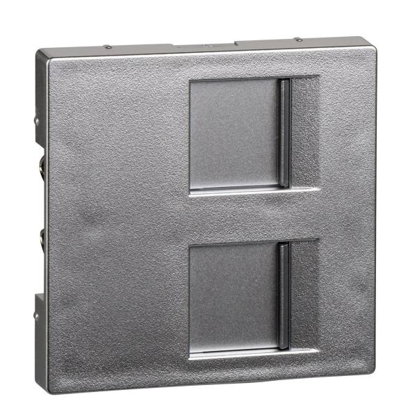 TAPA KEYSTONE RJ45 DOBLE ALUMINIO