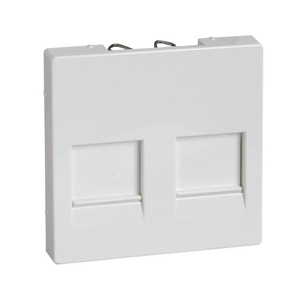 TAPA KEYSTONE RJ45 DOBLE MARFIL