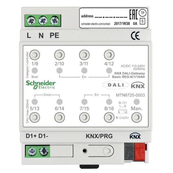 GATEWAY BASIC KNX DALI REG-K/1/16/64 AC/DC 100-240V 50/60Hz IP20