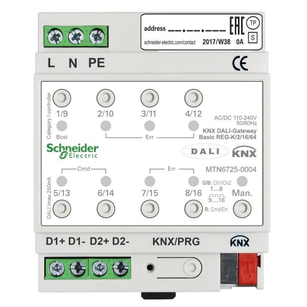 GATEWAY BASIC KNX DALI REG-K/2/16/64 AC/DC 100-240V 50/60Hz IP20