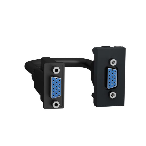 TOMA VGA 1 MODULO ANTRACITA