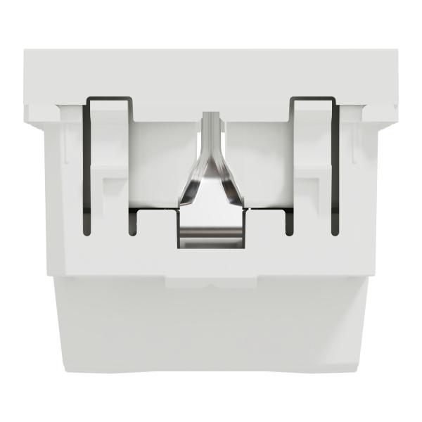 New unica, enchufe 2P+E, 16A, Schuko, conexión por tornillos, polar
