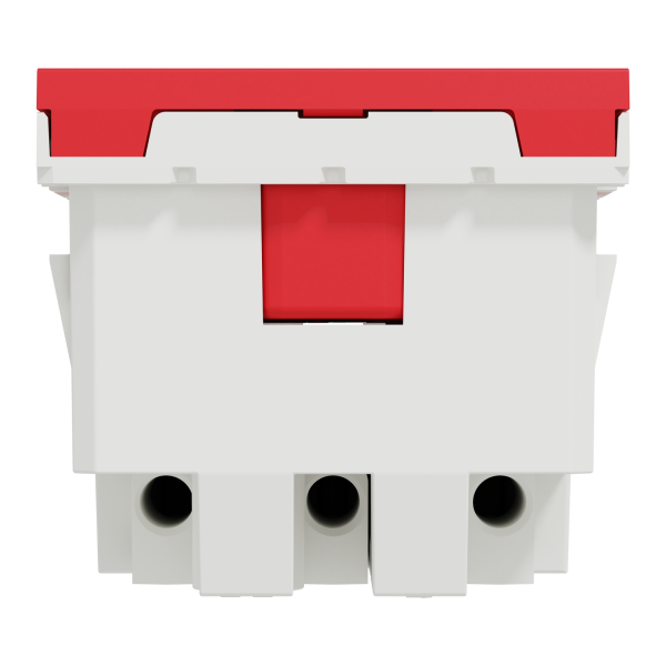 New unica, enchufe doble, 2P + E, 16A, Schuko, conexión rápida RAPTOR y por tornillos, rojo