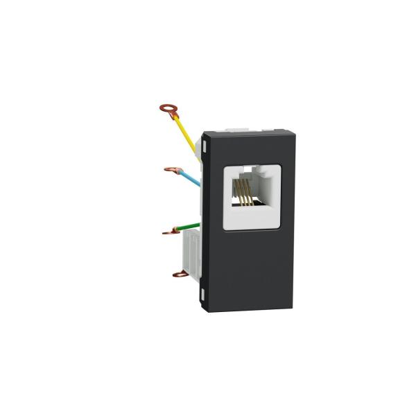 TOMA TELFONO RJ12 1 MODULO ANTRACITA