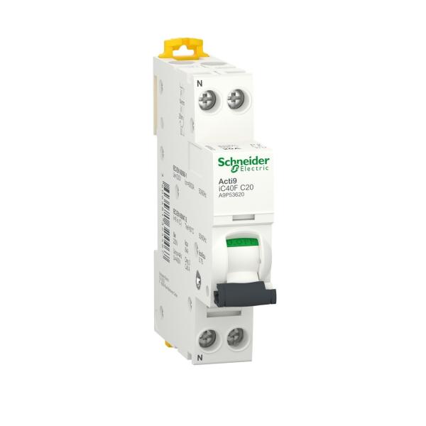 INTERRUPTOR AUTOMTICO EN MINIATURA ACTI 9 IC40F 1PN C 20A 6000A/6kA