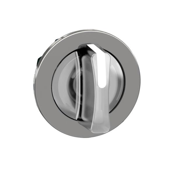 CABEZA SELECTOR LUMINOSO XB4 MONTAJE ENRASADO BLANCA 3 POSICIONES FIJAS