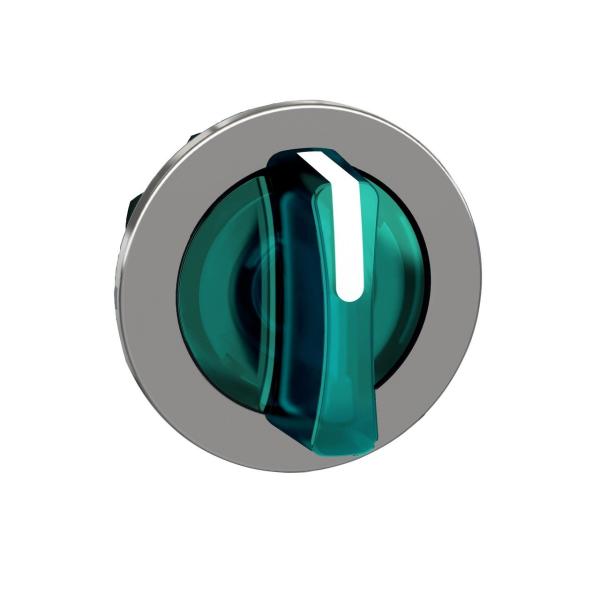 CABEZA SELECTOR LUMINOSO XB4 MONTAJE ENRASADO VERDE 3 POSICIONES FIJAS