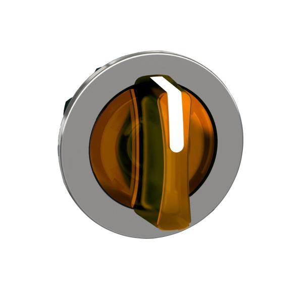 CABEZA SELECTOR LUMINOSO XB4 MONTAJE ENRASADO NARANJA 3 POSICIONES FIJAS