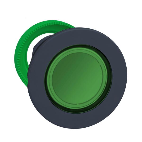 CABEZA PULSADOR LUMINOSO XB5 MONTAJE ENRASADO VERDE PULSACIN DOBLE LED