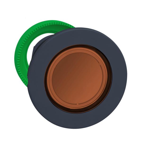 CABEZA PULSADOR LUMINOSO XB5 MONTAJE ENRASADO NARANJA LED PULSACIN DOBLE NEGRO
