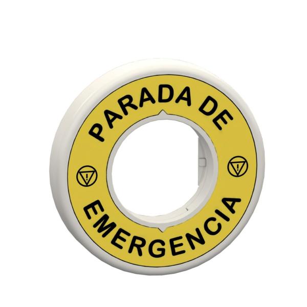 ETIQUETA LUMINOSA ROJA 230V "PARADA DE EMERGENCIA"