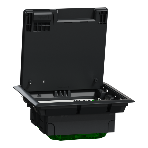 New Unica System +, Caja de suelo M para 2 módulos dobles