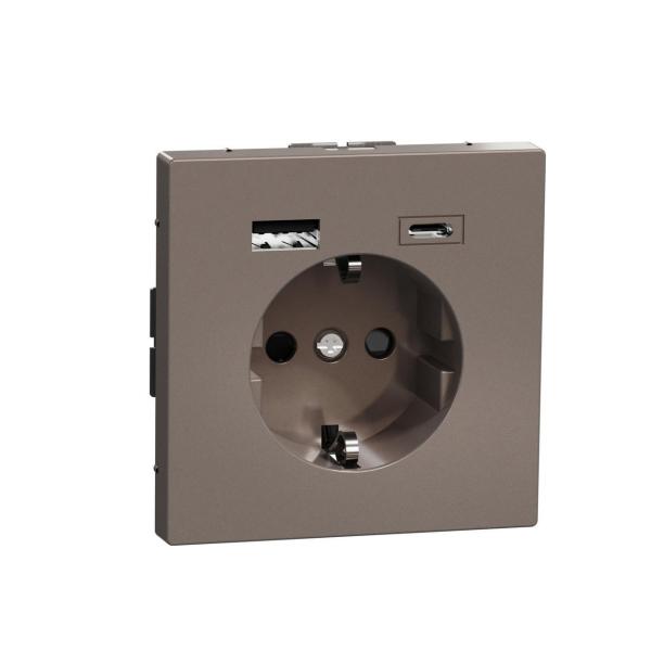 TOMA CHUKO DOBLE USB A+C D-LIFE MOCCA